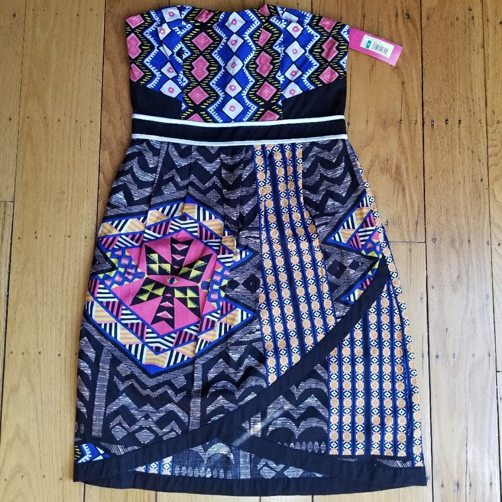 NWT Strapless Tribal Print Dress